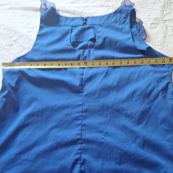 Cato Royal Blue Ruffle Blouse 22/24 Plus - Picture 6 of 9